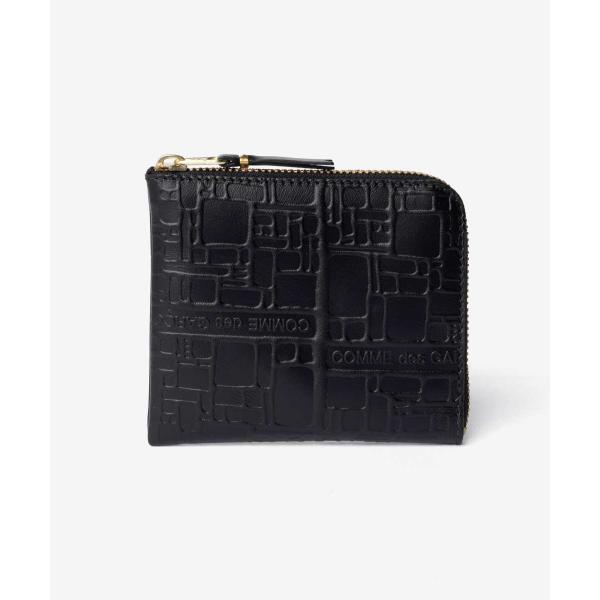 コムデギャルソン COMME DES GARCONS EMBOSSED LOGOTYPE エンボスロゴタイプ HALF ZIP WALLET ハーフジップ ウォレット SA3100EL
