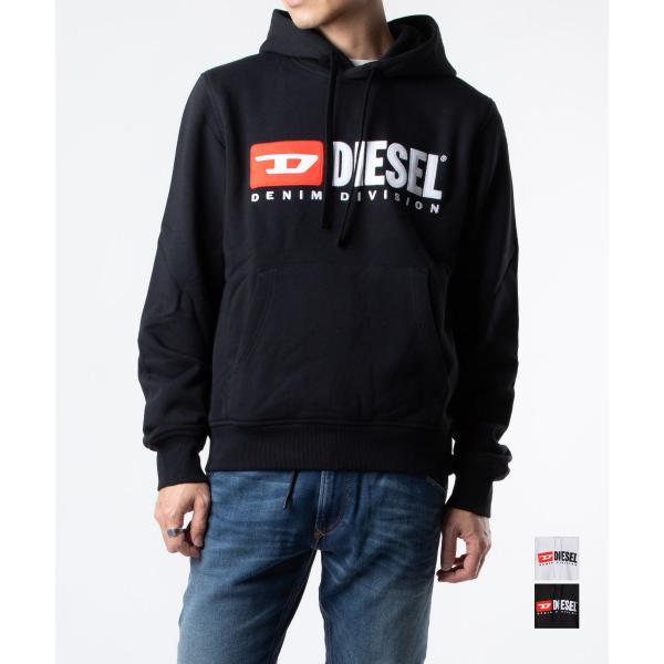DIESEL パーカー S-BOXT-HOOD-ZIP-DIV Zip-up hoodie with Diesel embroidery