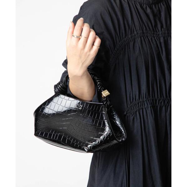 GANNI ガニー A6083 ショルダーバッグ Bou Bag Small Patent Croco