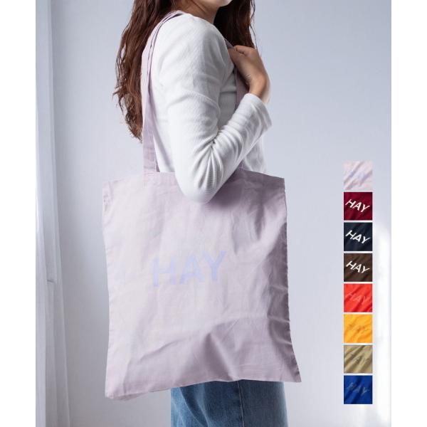 ヘイ HAY TOTE BAG トートバッグ メンズ レディース バッグ エコバッグ コットン ロゴ 肩掛け 軽量 お出かけ 軽い サブバッグ 折りたたみ おしゃれ 便利 爆買
