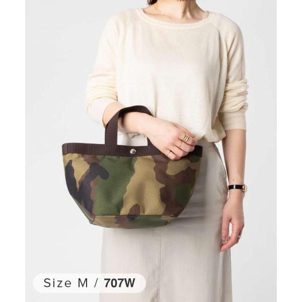 【エルベシャプリエ】【コーデュラ舟型トート】迷彩　707W 美品 レア】エルベシャプリエコーデュラ舟型トート707C アンディゴ底面カモフラ