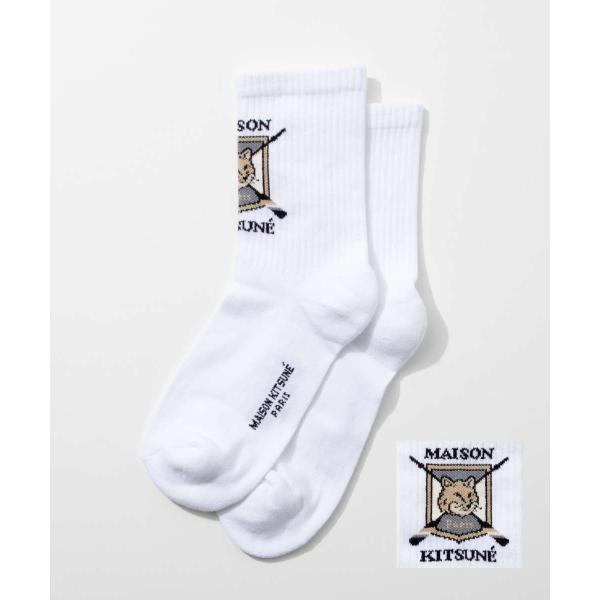 MAISON KITSUNE メゾンキツネ LM06405KT0010 靴下 FOX BLAZON
