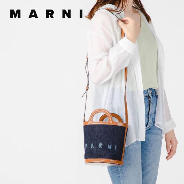 【MARNI】スモール Tropicalia デニムトップハンドルバッグ マルニ MARNI BMMP0097L1 P4891 ハンドバッグ トロピカリア
