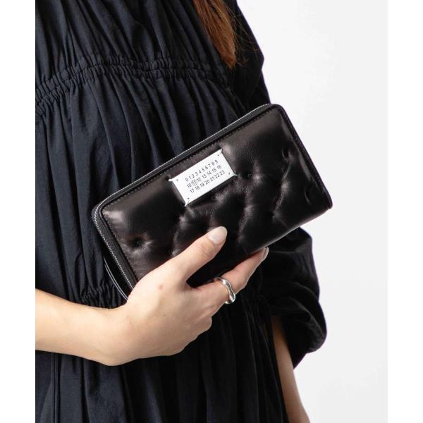 美品 メゾンマルジェラ レザー プアラウンドウォレット 長財布 Maison Margiela(メゾンマルジェラ) / 長財布/4ステッチ/ジップ