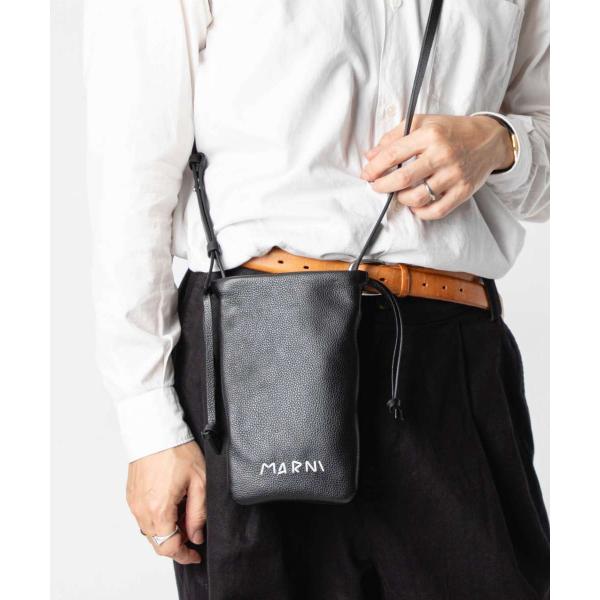 専用MARNI ブラック スマホショルダーバッグ MARNI（マルニ） MARNI CROSSBODY PHONE HOLDER クロスボディ フォーン