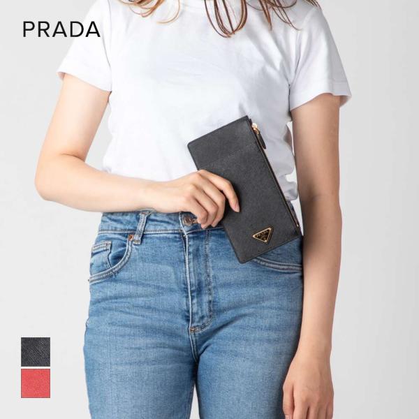 プラダ　サフィアーノ　レザー　カードホルダー　カードケース　パスケース　名刺入れ PRADA】プラダ サフィアーノレザー カードホルダー (PRADA