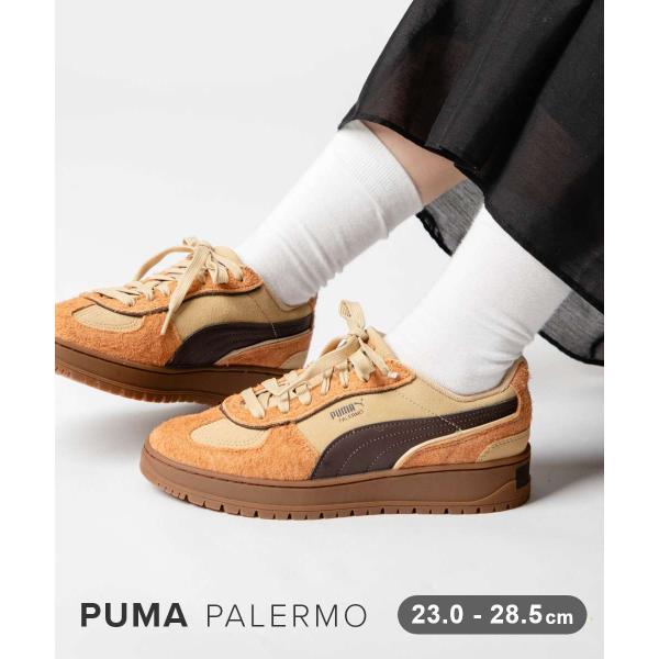 ・PUMA｜Palermo Alpino SD Suede Lug Sole/ プーマ/パレルモ アルピーノ スエード ラグ ソール/ブラックｘウォームホワイト # PUMA（プーマ） PUMA PALERMO ALPINO SUEDE SNEAKERS パレルモ