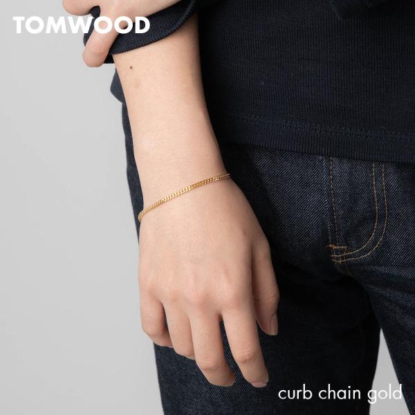 トムウッド TOM WOOD B13029CBMO1 S925 ブレスレット レディース カーブチェーン curb bracelet M L gold  9k メッキ スターリングシルバー 925 プレゼント