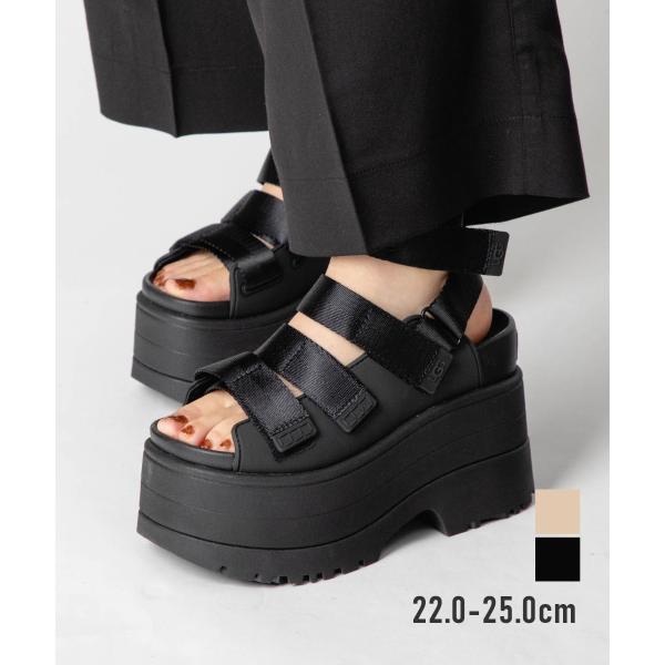 すぐ届く★UGG★TAZZLE タッセル付き厚底サンダルオープンバック UGG (アグ) ストラップ 厚底サンダル NEW HIEGHTS ANKLE STRAP