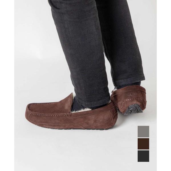 アグ UGG 1101110 モカシン M ASCOT メンズ シューズ M アスコット ボア ウール スエード ブラック エスプレッソ グレー 23.0〜29.0cm 爆買