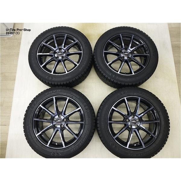中古 スタッドレス タイヤ アルミホイール付　 トーヨー　 ガリット GIZ　 225/55R17　４本　 スバル フォレスター等に