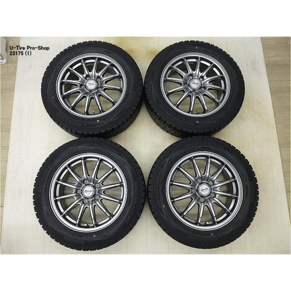 中古 スタッドレス タイヤ アルミホイール付 ダンロップ ウインターマックス WM01 205/60R16　４本　 ホンダ ステップワゴン/マツダ ビアンテ・ア