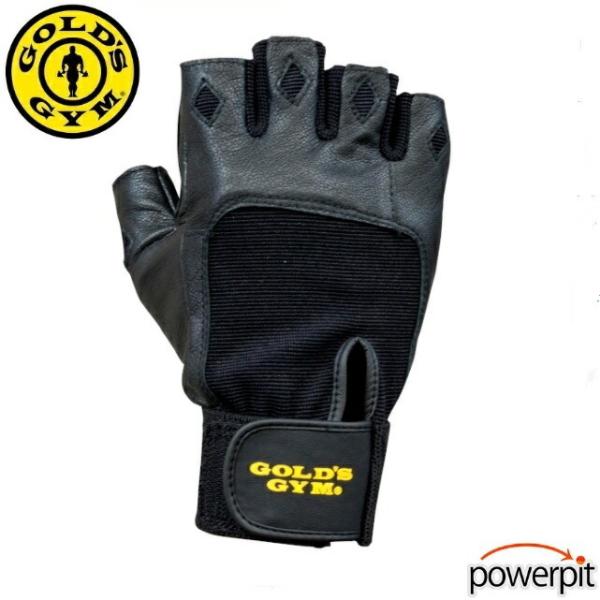 ゴールドジム EXレザーグローブ G3403 ウェイトトレーニンググローブ 筋トレ 筋力トレーニング バーベル ダンベル トレーニングマシン プッシュ系 ベンチプレス ショルダープレス 革製 皮 Leather GoldGym