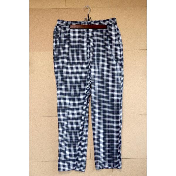 美品 ステューシー リネン チェック パンツ STUSSY ステューシー Plaid Linen Bryan Pant M NVY STU-116438