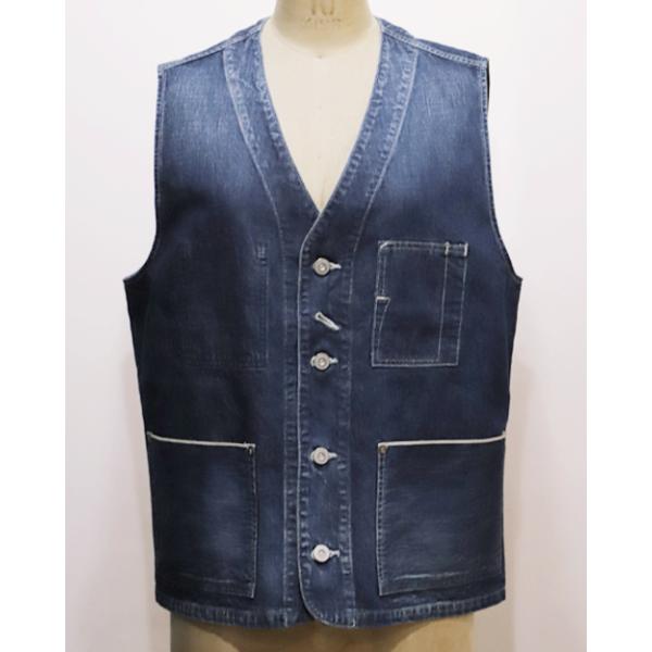 Pherrow's フェローズ FRONTIER SERIES Worker's Vest 42 INDIGO