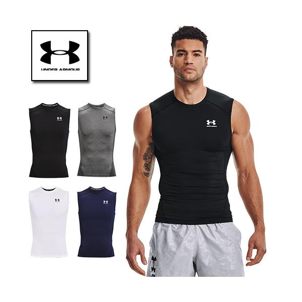 ■商品番号：1361522■メンズ　JAPANサイズ■素　材：ポリエステル84％、ポリウレタン16％ヒートギア（夏用）のコンプレッション（ピチピチ）ノースリーブシャツHeatGearArmourは、最初に着て最後に脱ぐ、アンダーアーマー独自...