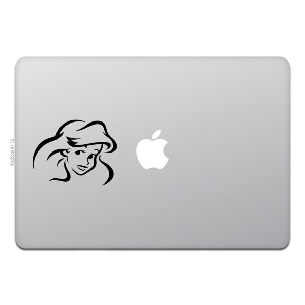 Macbook Air Pro マックブック ステッカー シール リトル マーメイド アリエル 人魚姫 モノクロ M449 Kindstore 通販 Yahoo ショッピング