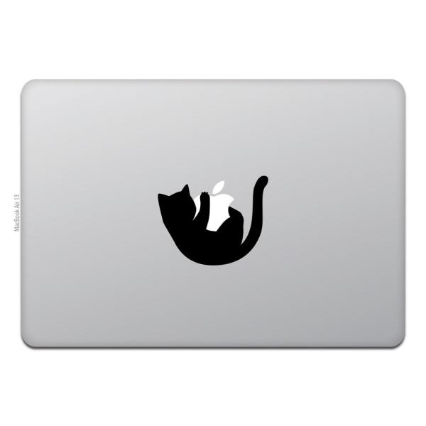 MacBook Air シルバー 猫のステッカー付き MacBook Air / Pro マックブック ステッカー シール 猫 おにぎり