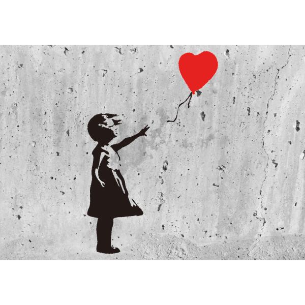 カインドストア ステンシルシート ステンシルアート stencil art 赤い風船に手を伸ばす少女 バンクシー THE GIRL WITH RED BALLOON BANKSY M877ステンシルを使ってご自宅の壁や倉庫、アウトドア用品な...