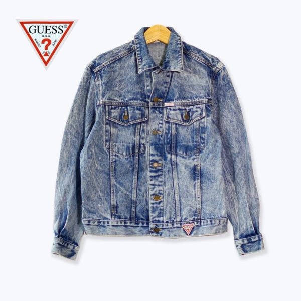 開梱 設置 無料 ケミカルウォッシュ ゲス Guess デニム オーバー エイジング ジャケット Gジャン デニムジャケット Labelians Fr