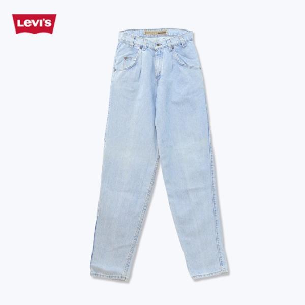 リーバイス Levis シルバータブ 1タック テーパード デニムパンツ ジーンズ ライトブルー レディース ウエスト70cm アメリカ製 ユーズド 古着 P 3 Buyee Buyee บร การต วกลางจากญ ป น ซ อจากประเทศญ ป น
