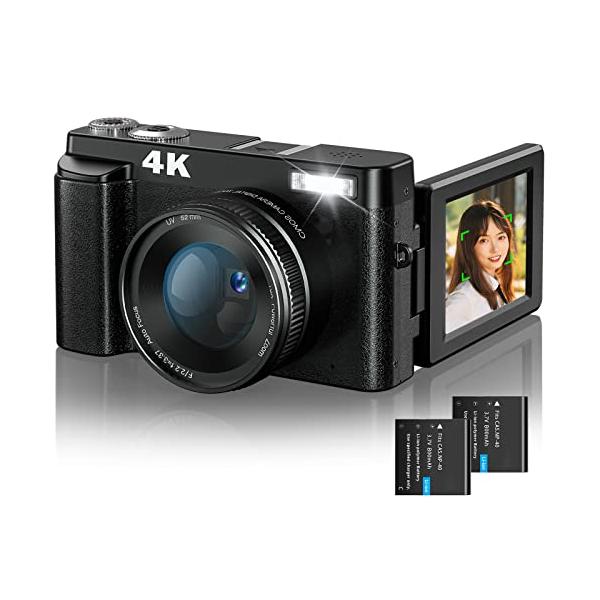 正規品】 デジタルカメラ 4K コンパクト デジカメ ミラーレス一眼 充電