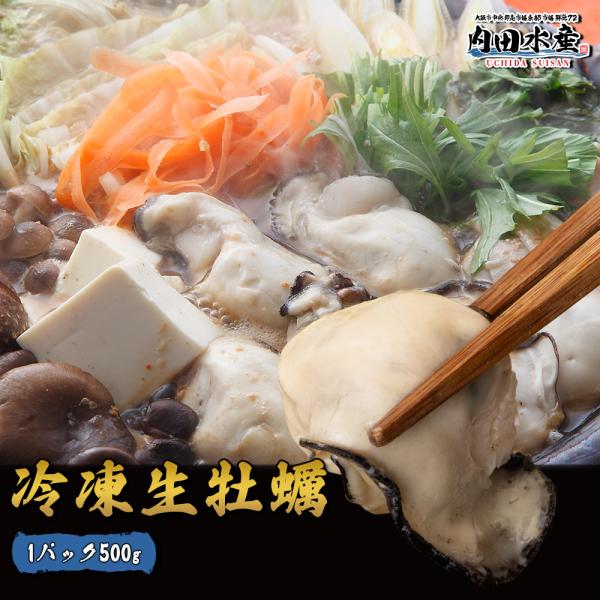 名称　冷凍生カ500g 2Lサイズ<br>内容量　500kg(net350g)<br>原材料　かき（広島産）<br>賞味期限　家庭用冷凍約1ヶ月 解凍後はなるべくお早目に<br>保存方法　要冷...