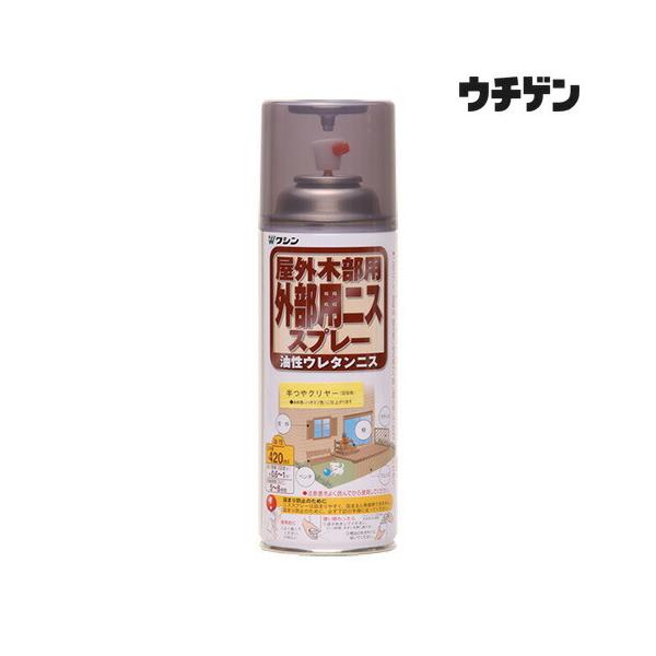 和信ペイント 外部用ウレタンニススプレー 半つやクリヤー 420ml