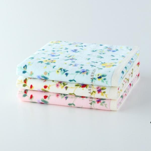 【UCHINO公式店】ウチノ プライオリー バスタオル ｜ ローラアシュレイ LAURA ASHLEY 約60×120cm 花柄 シャーリング 甘撚り