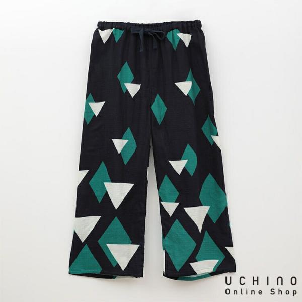 UCHINO ウチノマシュマロガーゼトライアングルプリント パンツ L UCHINO (SALE)UCHINO マシュマロガーゼトライアングルプリント