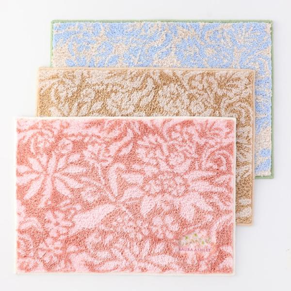 (SALE)ローラアシュレイ LAURA ASHLEY ガーデンブルームバスマット 春夏 花柄 ウチノ UCHINO ウチノタオル