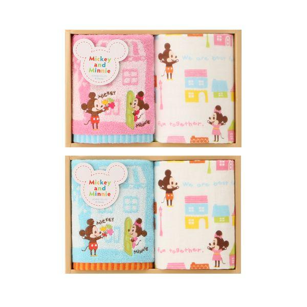 タオルギフトセット Disney ディズニー ミッキー ミニー ストーリータウン ゲストタオル2枚ガーゼ ウチノタオル 内野タオル Uchino Online Shop 通販 Paypayモール