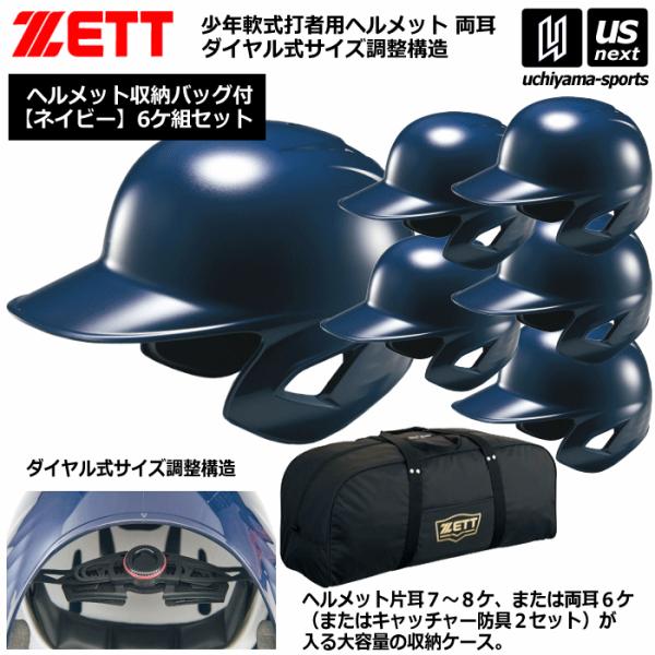 ゼット（ZETT） 野球 少年軟式打者用ヘルメット(ネイビー／6個入り