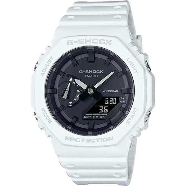 GA-2100-7AJF CASIO カシオ G-SHOCK ジーショック Gショック ホワイト ブラック 白 黒 八角形 メンズ 腕時計 国内正規品  送料無料