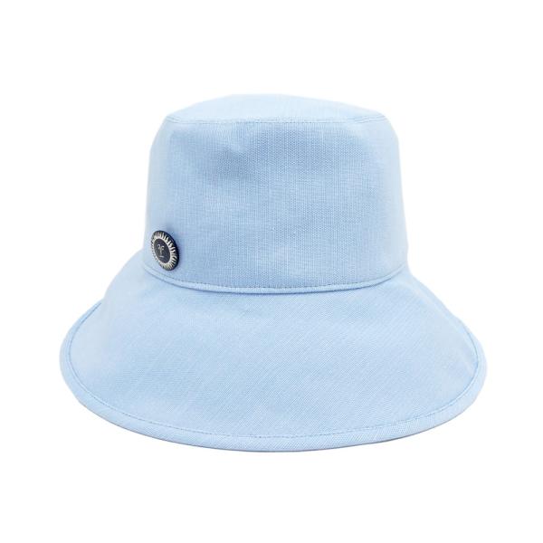 名東】エルメス ハット ガエル 帽子 ライトブルー 水色 サイズ57