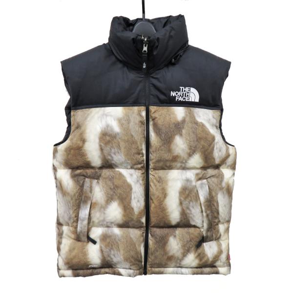 ノースフェイスセンターロゴヌプシダウンベスト　S　シュプリーム 名古屋】シュプリーム×ノースフェイス THE NORTH FACE ヌプシ