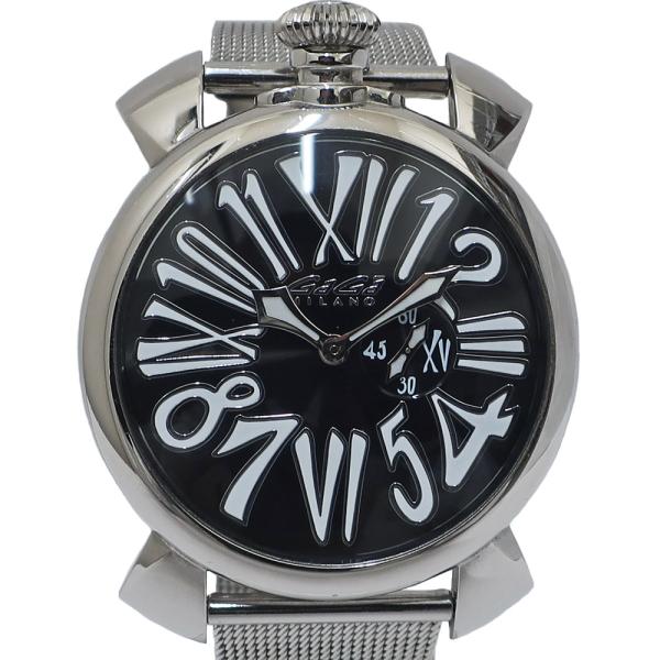 栄】GAGAMILANO ガガミラノ マヌアーレ スリム 46mm SS ブラック