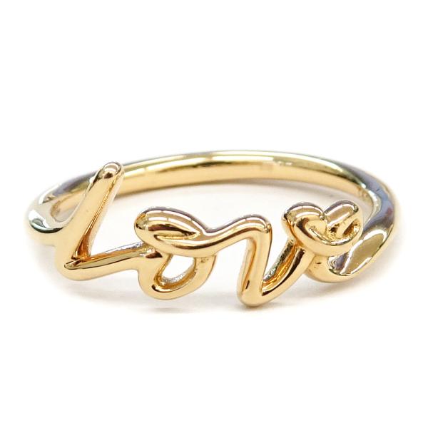 美品 ティファニー AU750(K18)パロマグラフィティ ラブ ミニ リング 栄】ティファニー パロマグラフィティ ラブリング ミニ 12号