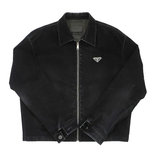 【23AW】新作 ベルベットデニム ブルゾンジャケット◆プラダ◆ 23AW】新作 ベルベットデニム ブルゾンジャケット◇プラダ