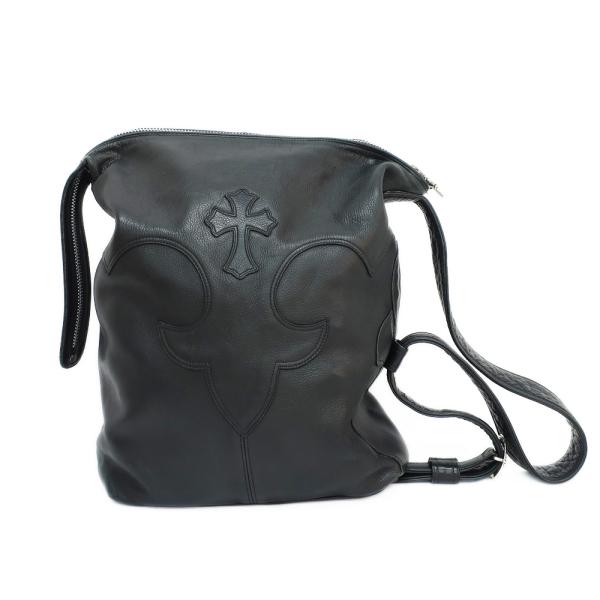 クロムハーツ LELO SM レロ クロスパッチレザーショルダーバッグ メンズ CHROME HEARTS クロムハーツ LELO SM/レロ クロスパッチ レザー