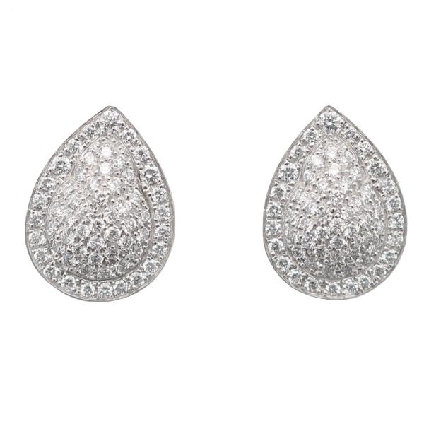 天白】ピアジェ ドロップ型 ピアス ダイヤ ジュエリー アクセサリー