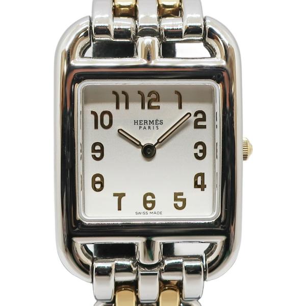 天白】HERMES エルメス ケープコッド PM CC1.220.234 SS YG シルバー