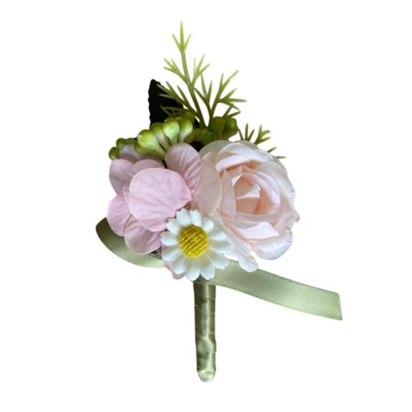 コサージュ ピンクフラワー 約13cm×7cm×3cm 安全ピン付き