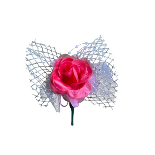 コサージュ ローズ　約9cm×9cm×3cm 安全ピン付き