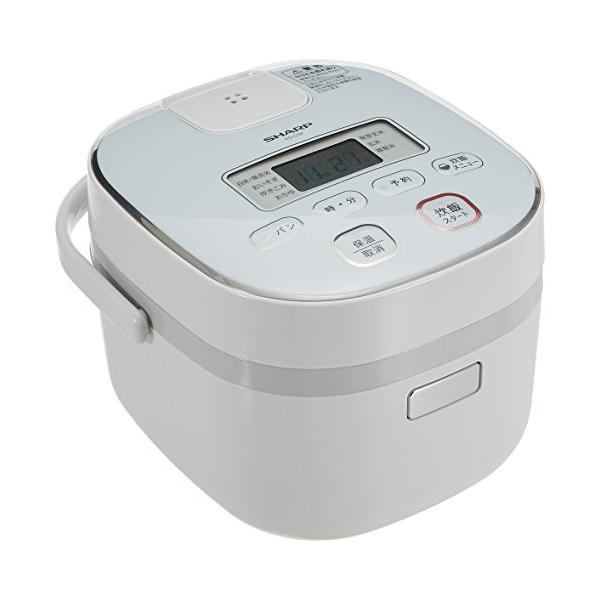 シャープ 炊飯器 3合 黒厚釜 球面炊き ホワイト KSC5KW