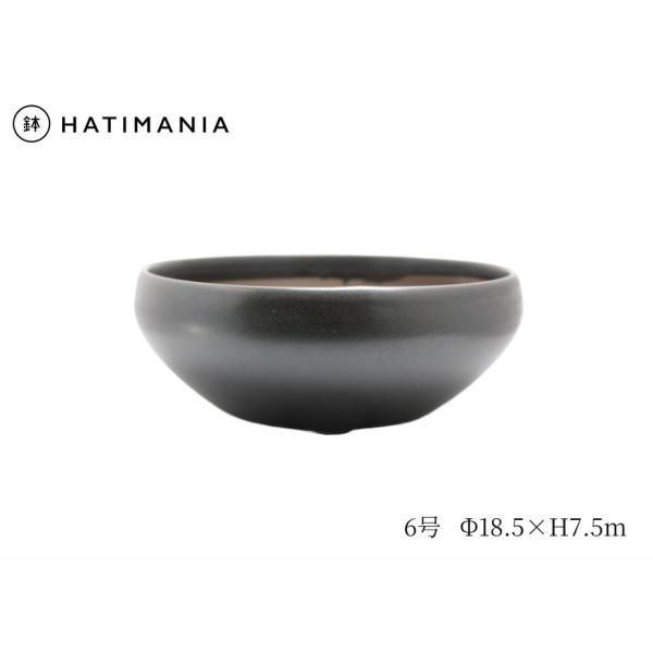 鉄鉢 黒マット6号【瀬戸焼】【陶器】直径18.5ｃｍ・高さ7.5ｃｍ陶器の性質上、多少の擦り傷・大小及び色の違い等はご了承下さい。