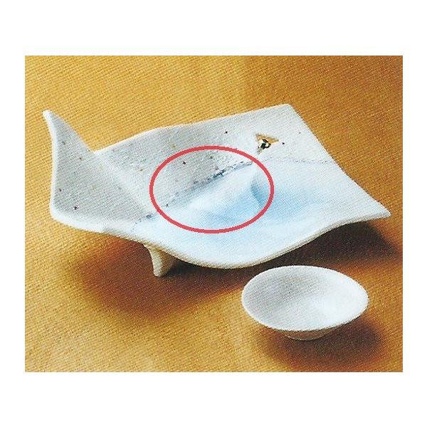 和食器折り紙ラスター皿 /23.5×17×8.5cm 料理道具・魚料理・刺身皿・光刺身用向付