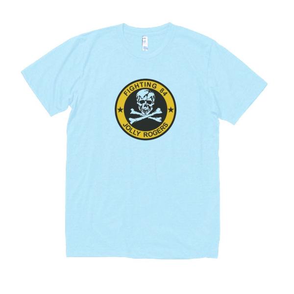 JOLLY ROGERS FIGHTING 84 　アーミー　ミリタリー　Tシャツ　ライトブルー