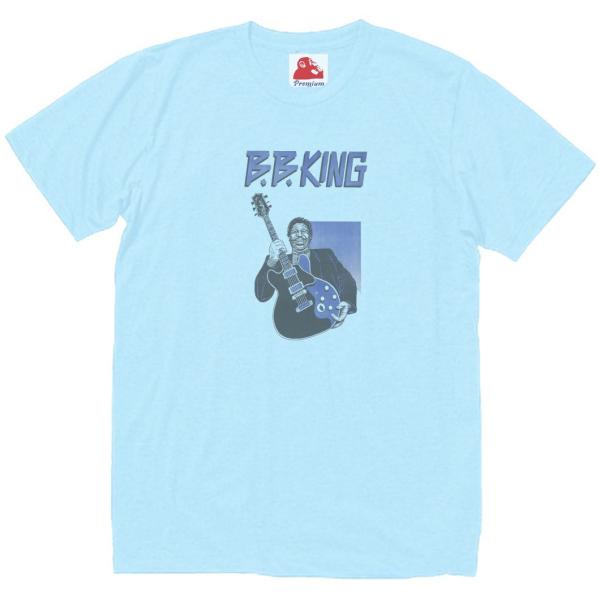 BB KING ビービーキング　音楽Tシャツ ロックTシャツ バンドTシャツ　ライトブルー