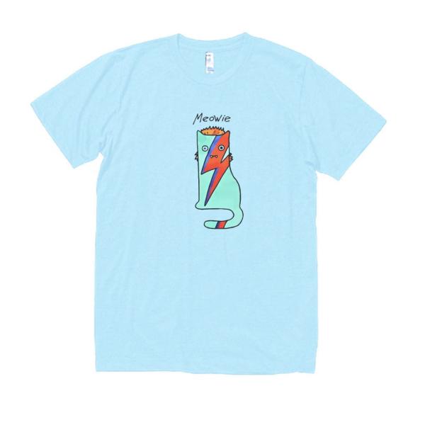 デヴィッド・ボウイ ネコ化 音楽Tシャツ ロックTシャツ バンドT